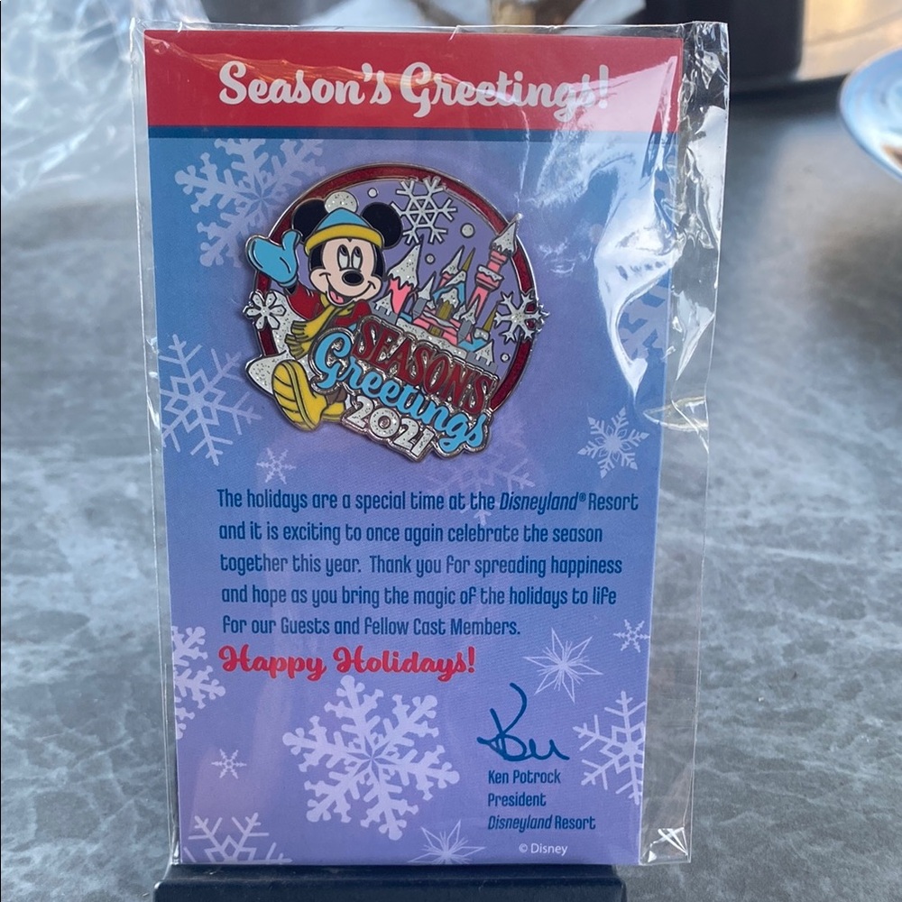 Disney Festive Mickey Mouse Pin with Red and Blue Accents